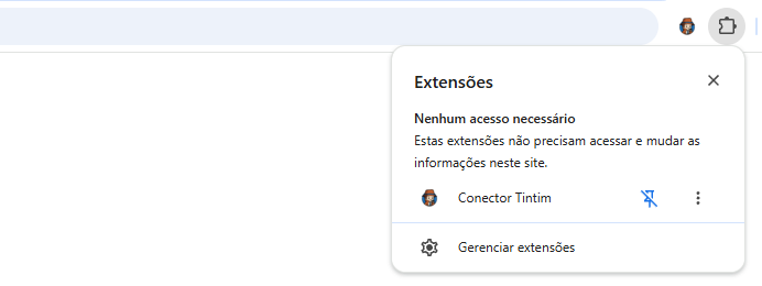 Como fixar a extensão do Tintim no navegador